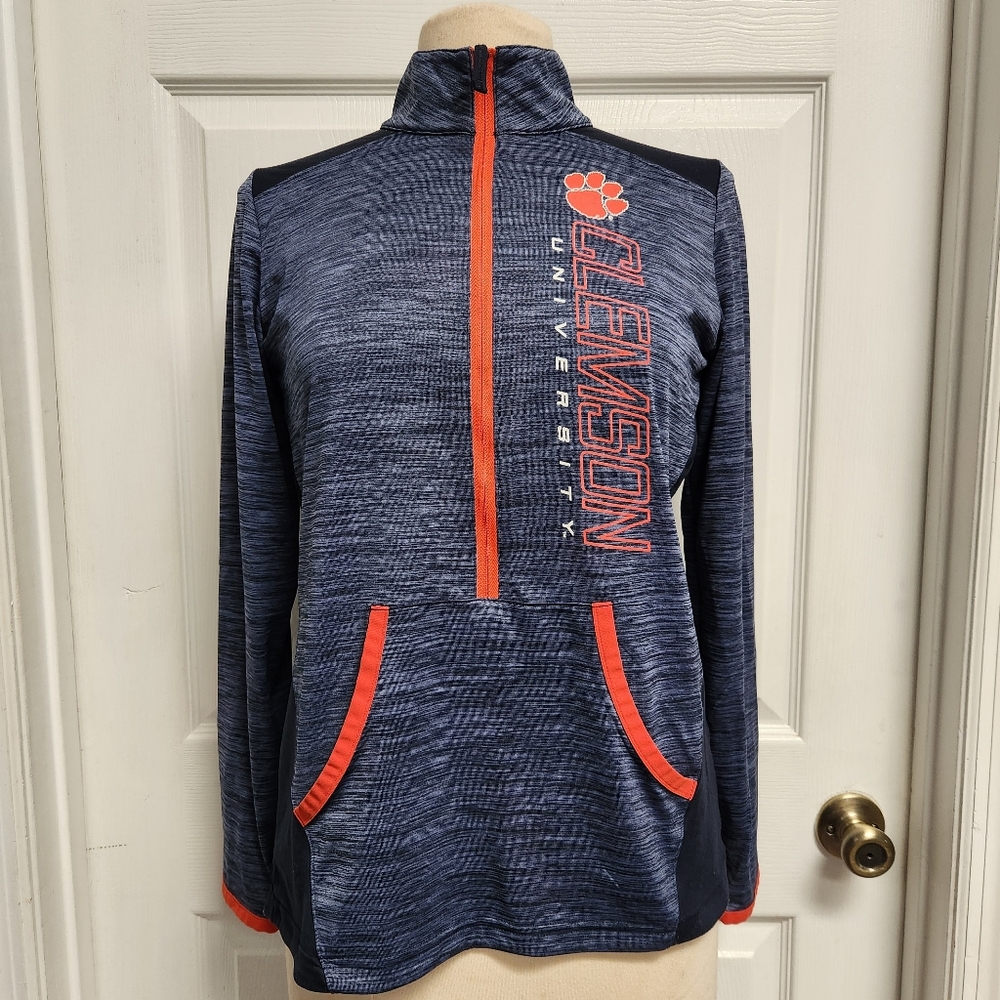 Clemson University Navy and Orange Women's Quarter Zip